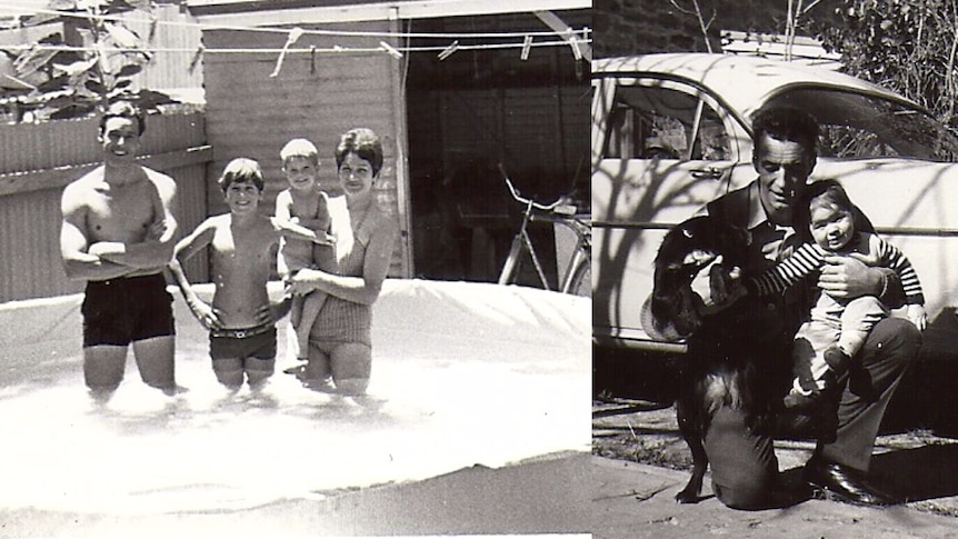 The Baker family at the Henderson Street cottage in the 1960s.