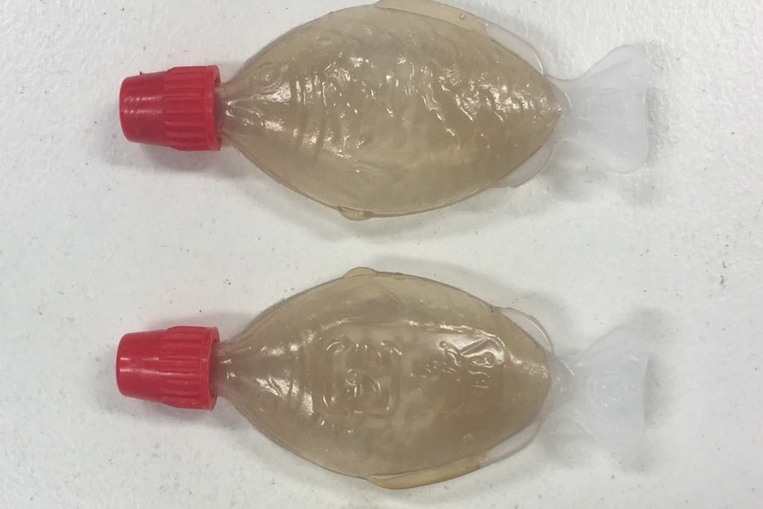 Dealers are using soy sauce squeeze packs or 'fishies' to traffic GHB on the Gold Coast.