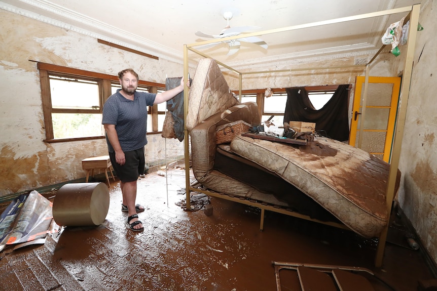 Robert Bialowas in flood-affected Lismore