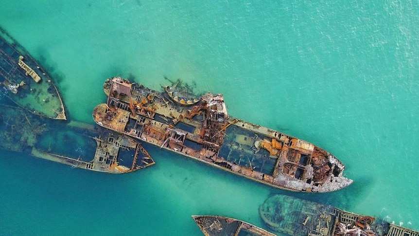 The wrecks of Moreton Island in March 2016.