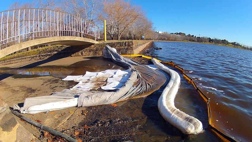 Oil leaked into the stormwater system and into Lake Burley Griffin.