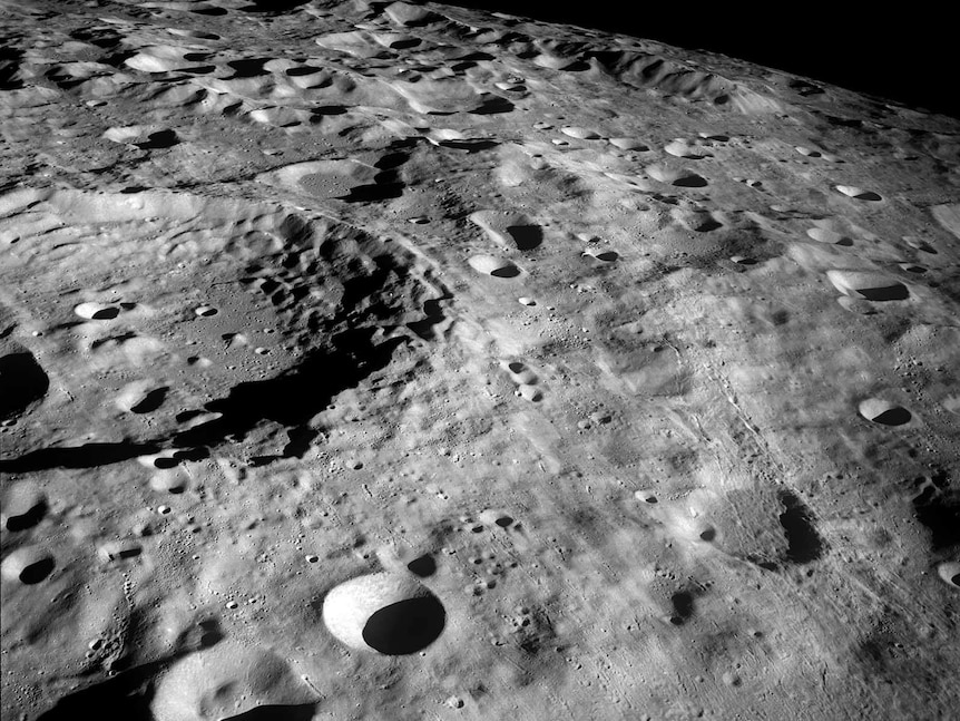 Lunar far side craters and rough terrain