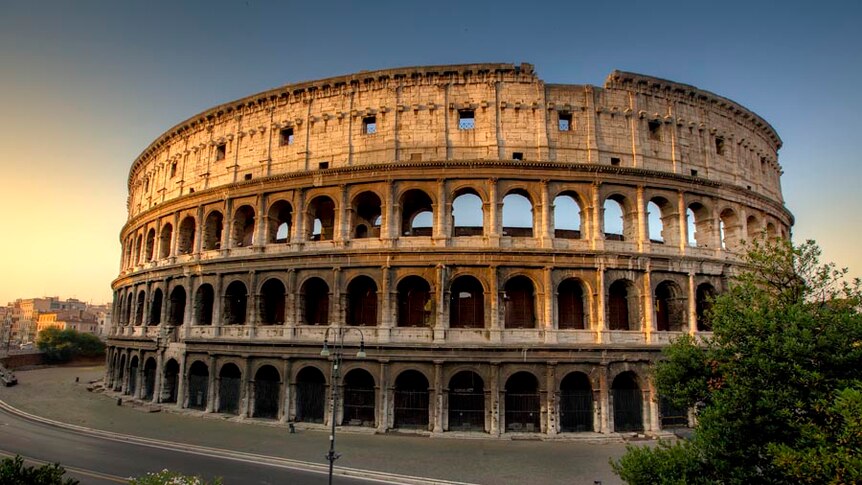 The Roman Colosseum built from 70-80 AD.