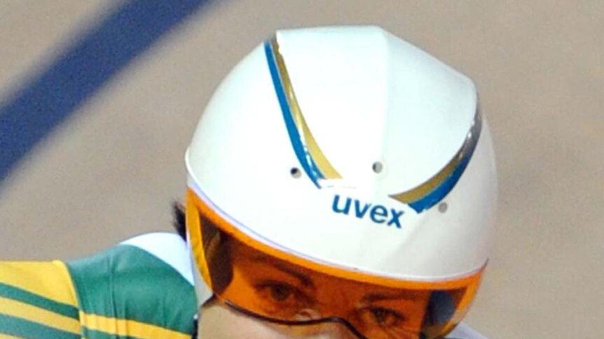 Aussie one-two: Anna Meares (pictured) won gold ahead of compatriot Kaarle McCulloch.