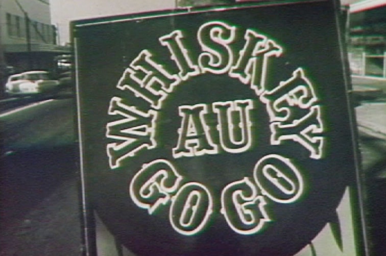 Sign outside Whiskey Au Go Go nightclub in Amelia Street in Fortitude Valley in Brisbane's inner-city in 1973