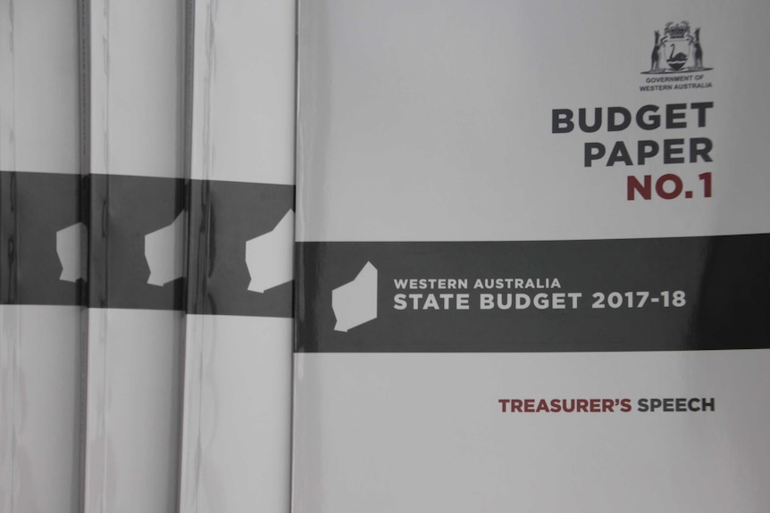 Close up of 2017 WA budget paper