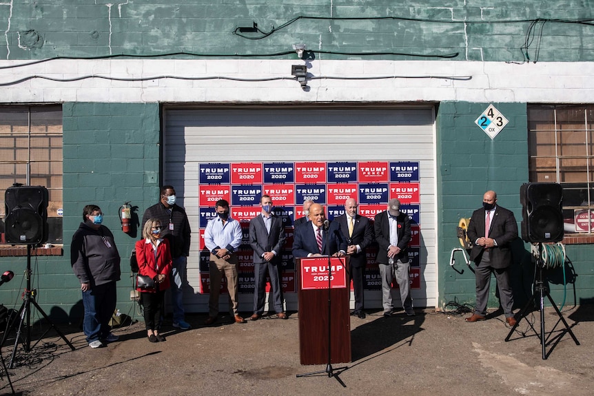 Rudy Giuliani at Four Seasons Total Landscaping