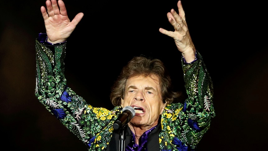 Mick Jagger performing during Rolling Stones' No Filter concert in California, August 2019.