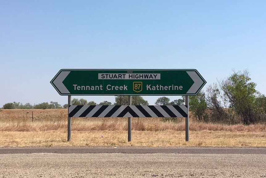 Katherine and Tennant Creek road sign