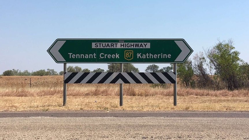 Katherine and Tennant Creek road sign