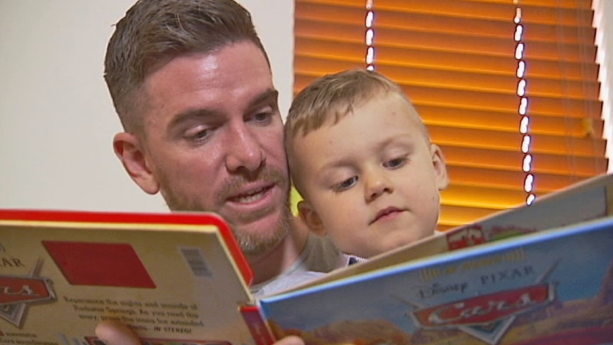 Shaun reads to his son