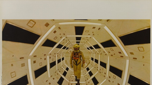 A movie still from Stanley Kubrick's 1968 science fiction film '2001: A Space Odyssey' starring Gary Lockwood.