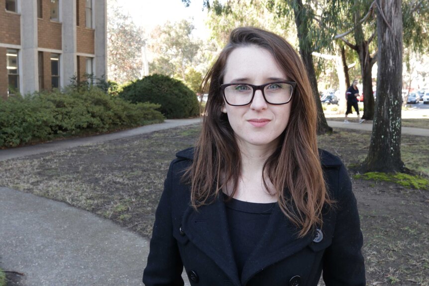 Nathalie Blakely on campus at the ANU.
