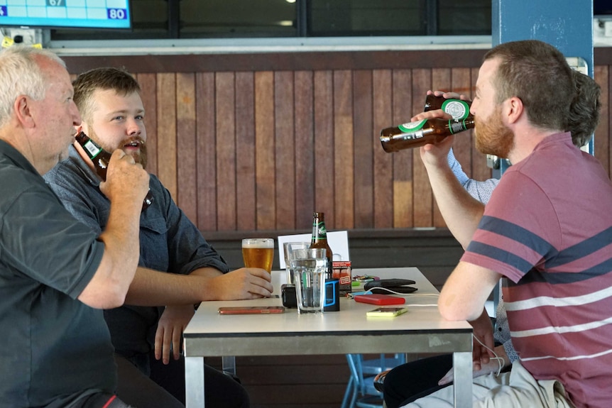 People in the Cavenagh Hotel in Darwin.