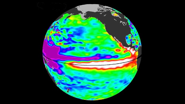 Thermal image of 1997 El Nino