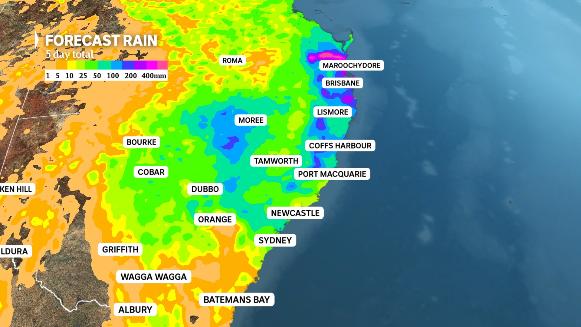 a graph shows rain totals in nsw