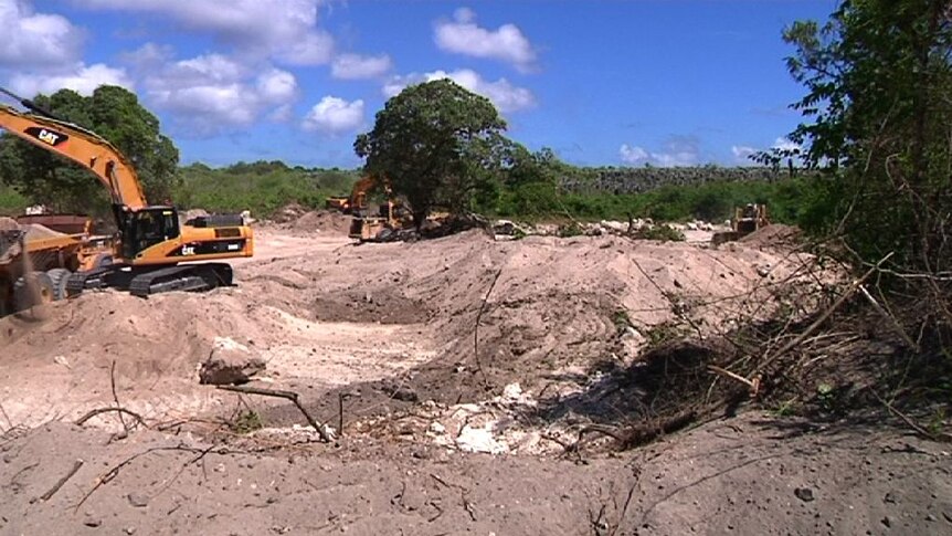 Work begins on what is believed to be RPC3 on Nauru.
