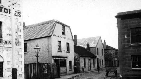 The Steam Packet Tavern on the old Hobart Wharf