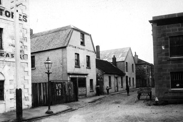 The Steam Packet Tavern on the old Hobart Wharf