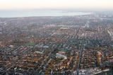 Aerial view of Melbourne