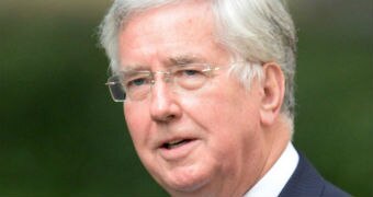 Close-up of British MP Michael Fallon