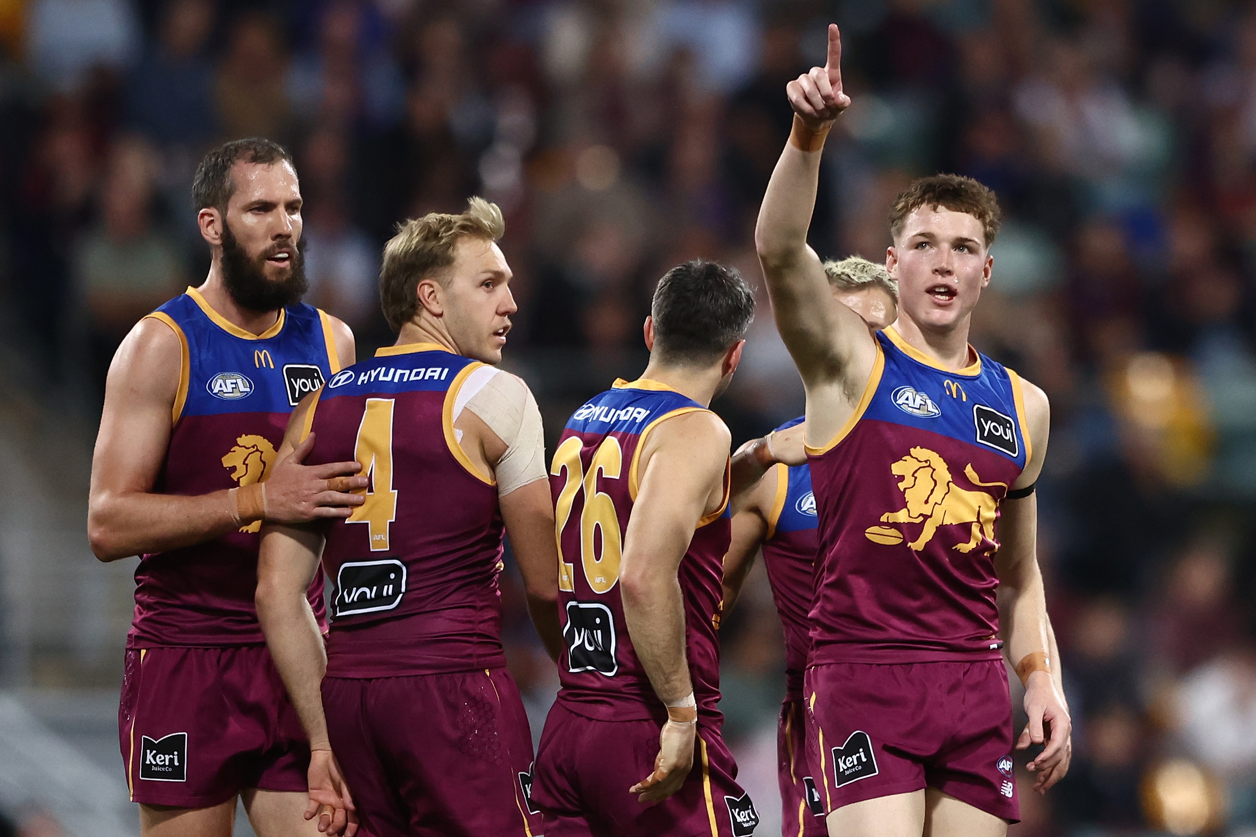 Live: Ruthless Lions send ominous warning to AFL rivals by dismantling Hawks