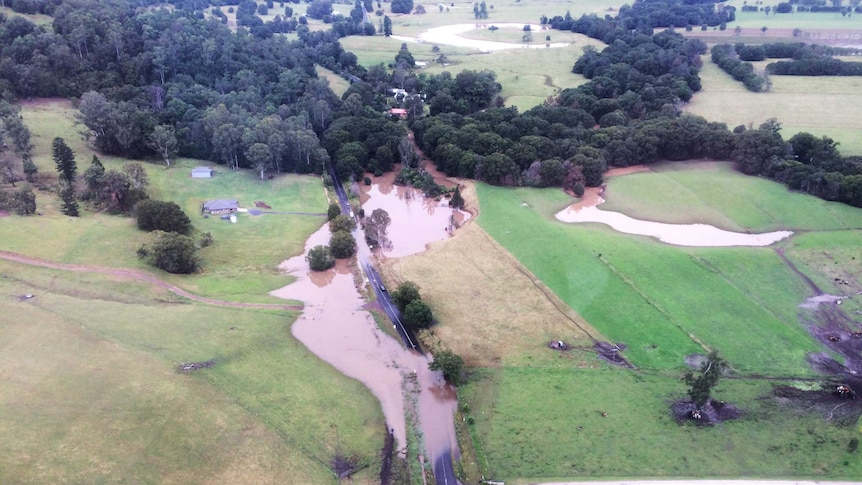 Flooding at Nimbin on the far north coast of NSW