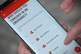 Close up of a mobile phone with a list of people you can select to consider in an emergency
