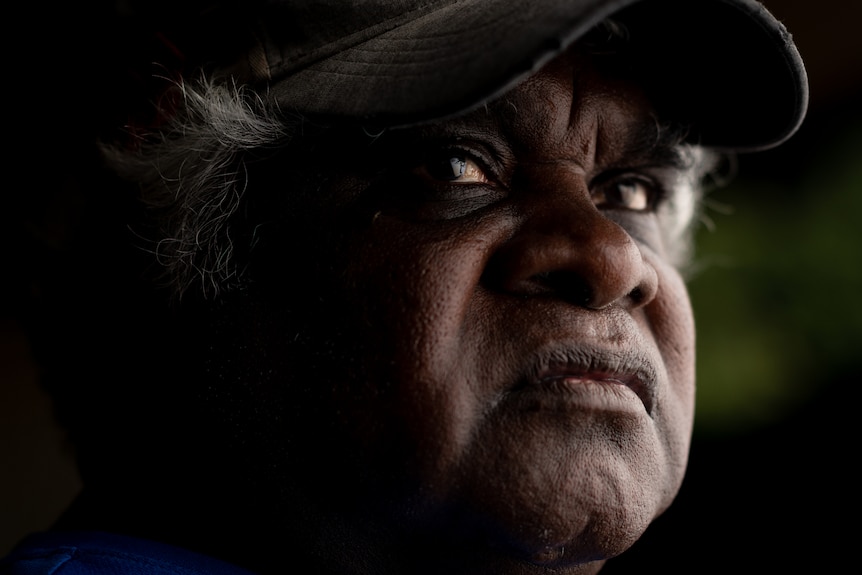 A close-up of 15 Mile community leader Phillip Goodman, looking pensive. 