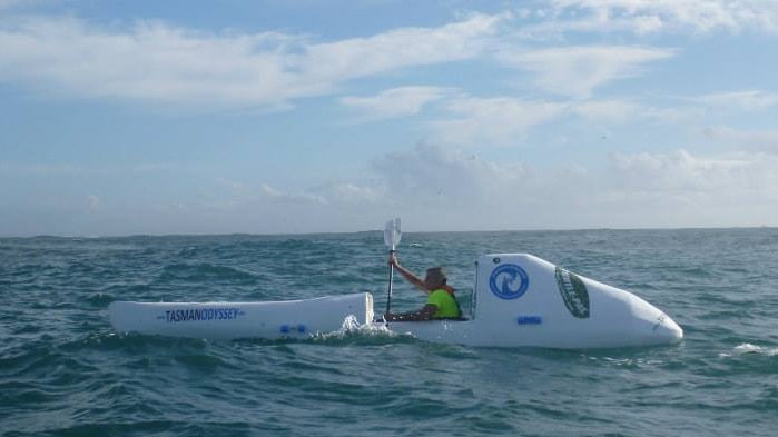 Stuart Cleary during a sea trial off the Gold Coast