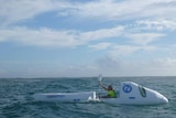 Stuart Cleary during a sea trial off the Gold Coast