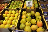 Mangoes in a supermarket