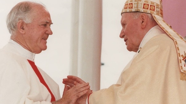 Fr Paul Gardiner meets Pope John Paul II
