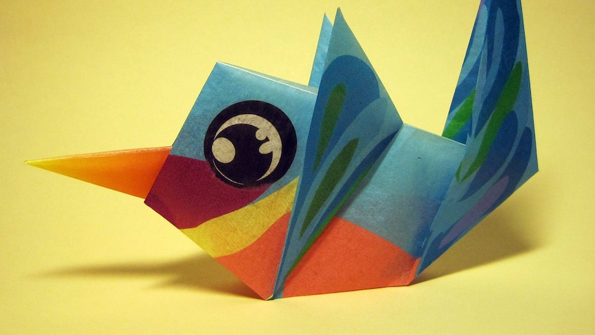 Origami hummingbird