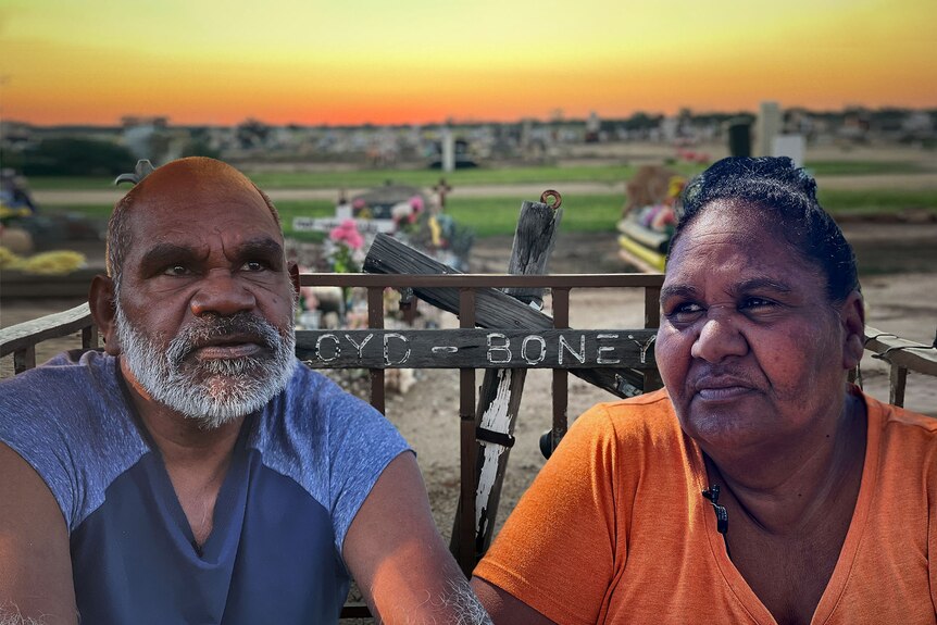 A composite of Glen and Belinda Boney and their brother Lloyd's grave.