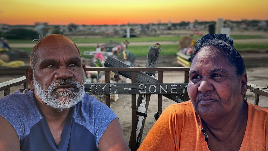 A composite of Glen and Belinda Boney and their brother Lloyd's grave.