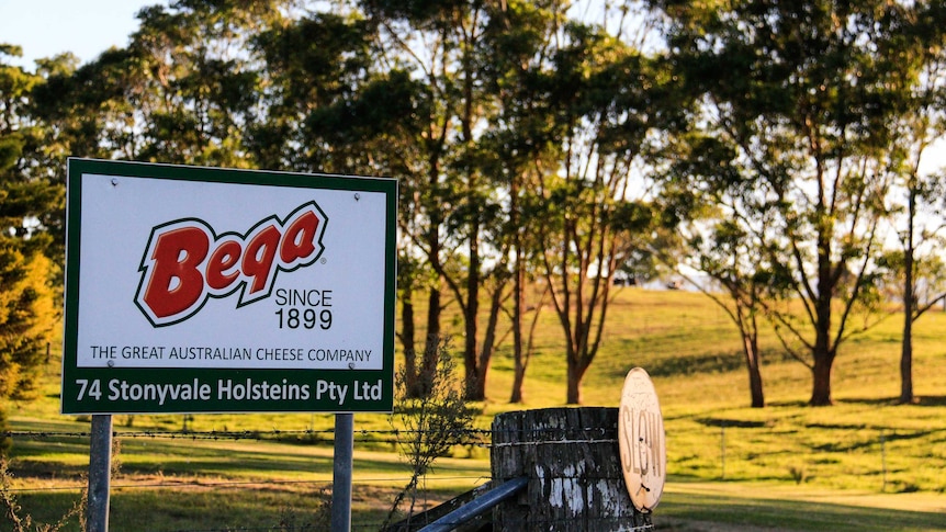 Bega Cheese sign at a farm just outside Bega. Good generic. (28 April 2016)