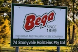 Bega Cheese sign at a farm just outside Bega. Good generic. (28 April 2016)