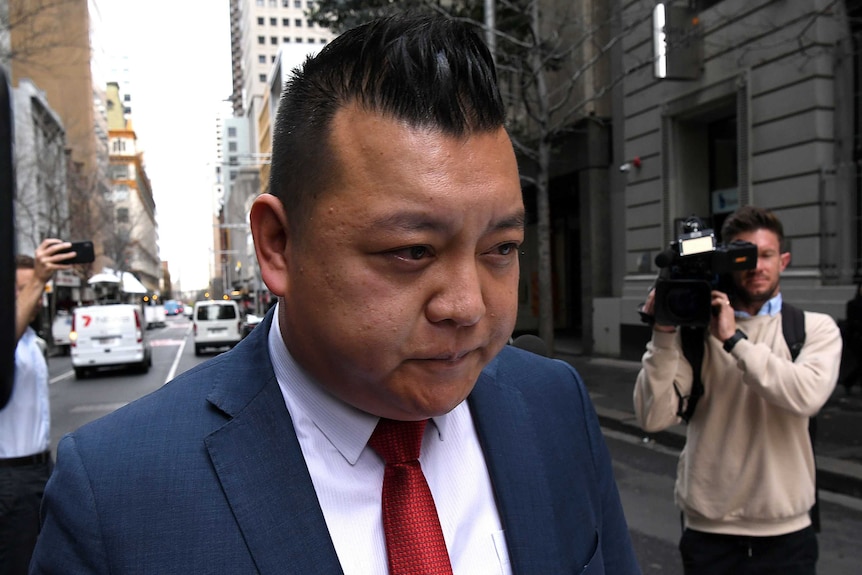 Kenrick Cheah leaving the ICAC inquiry on Tuesday.