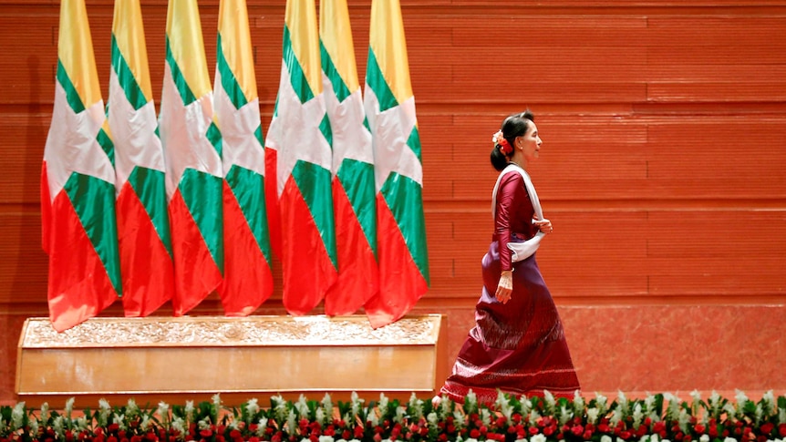 Suu Kyi says Myanmar is committed to peace and sustainable development in Rakhine State.