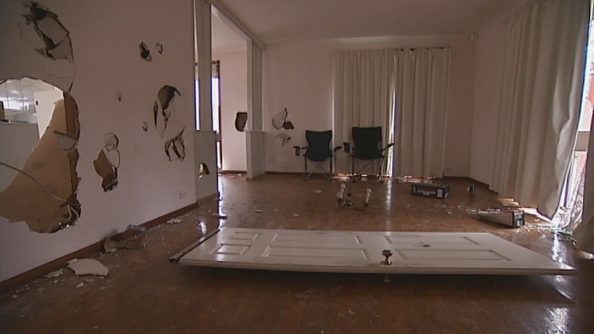 A home at Kambah has been trashed by teens after it was advertised on the internet as a venue for a free house party.