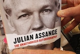 Copies of the Unauthorised Autobiography of Julian Assange are placed on display