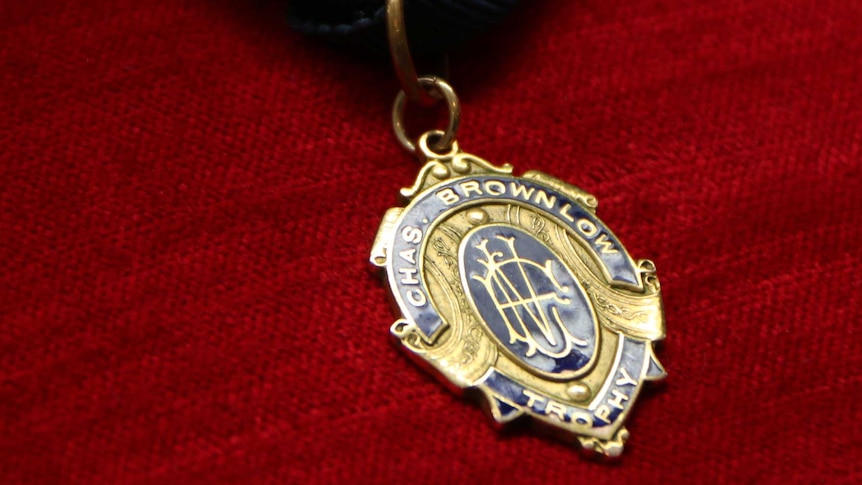 One of Bob Skilton's three Brownlow medals.