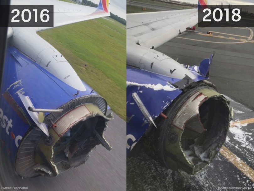 Comparing the engine blow up on two separate Southwest Airline flights.