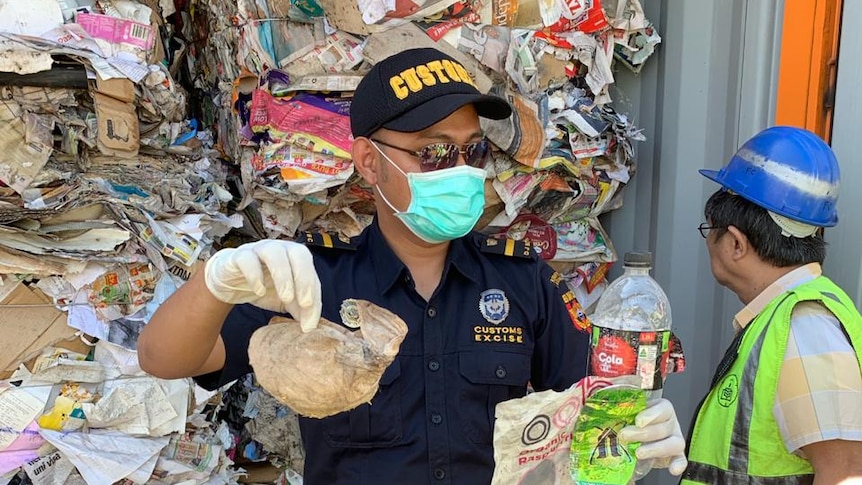 The waste expected to be returned to Australia