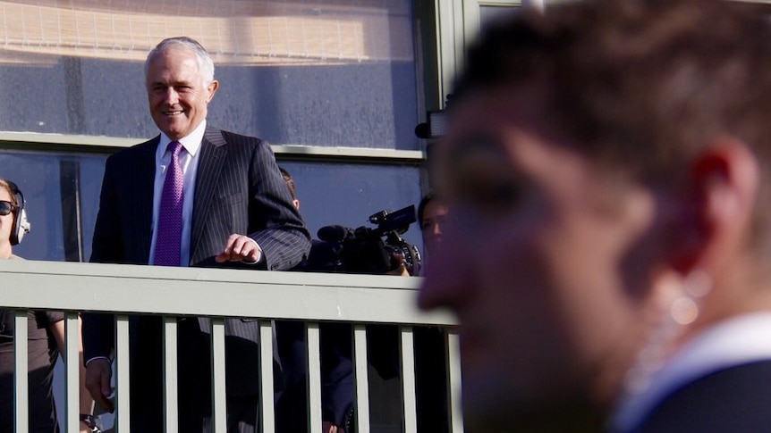 Malcolm Turnbull campaigns at Anglesea, Victoria, on May 24, 2016.