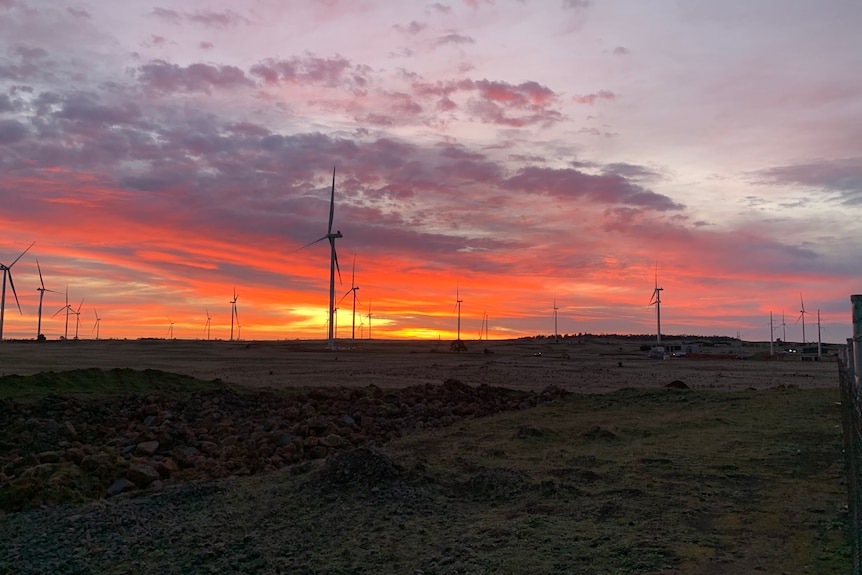 Tilt Dundonnell wind farm sunset