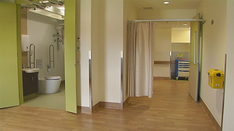 The bariatric rooms at The Canberra Hospital include special equipment and hoists to cater for large patients.