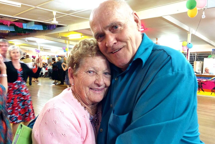 Edna Klupfel, with her friend of 50 years, Ken Ludlow, have both been going to Marburg dances for nearly 60 years.
