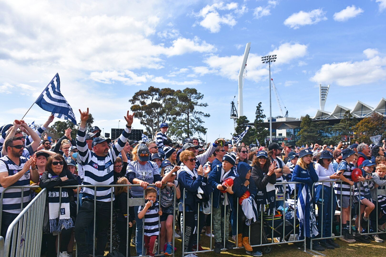 Geelong's faithful gather to bask in Cats' AFL grand final victory